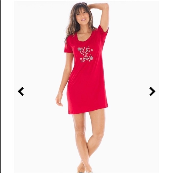 Soma Let It Snow Red Nightshirt. Size Small - Picture 1 of 10